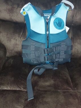 Childs Body Glove 2 Tone Blue Neoprene PFD Lifejacket Vest 33-55lbs.
